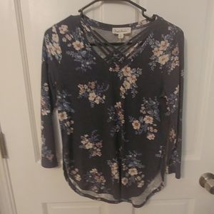 Soft ribbed long sleeve tunic